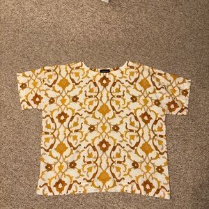 Eskandar blouse cream and gold
